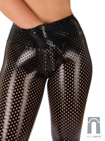 Cheeks legging in black PU mesh